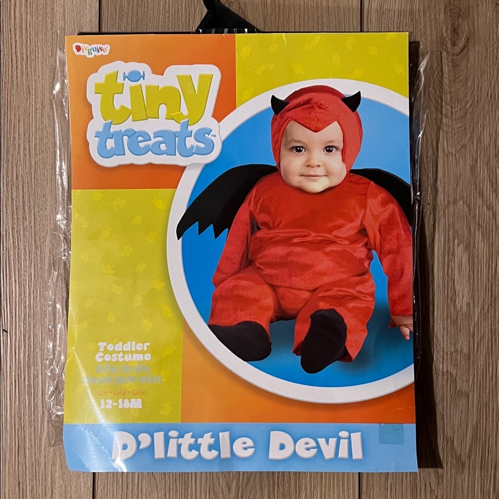 EUC - Disguise Tiny Treats Little Devil Costume - Red and Black